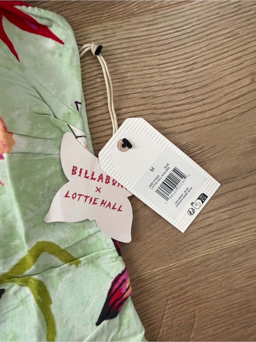 NWT Billabong Light Green Tropical Print Sundress - Picture 4 of 4